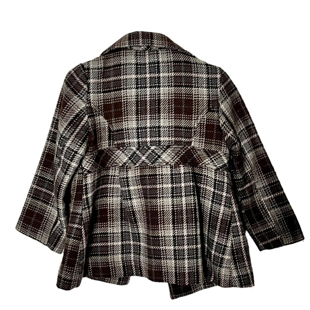 Girl’s H & M Plaid Peacoat Size 2-3 Years - Picture 3 of 4